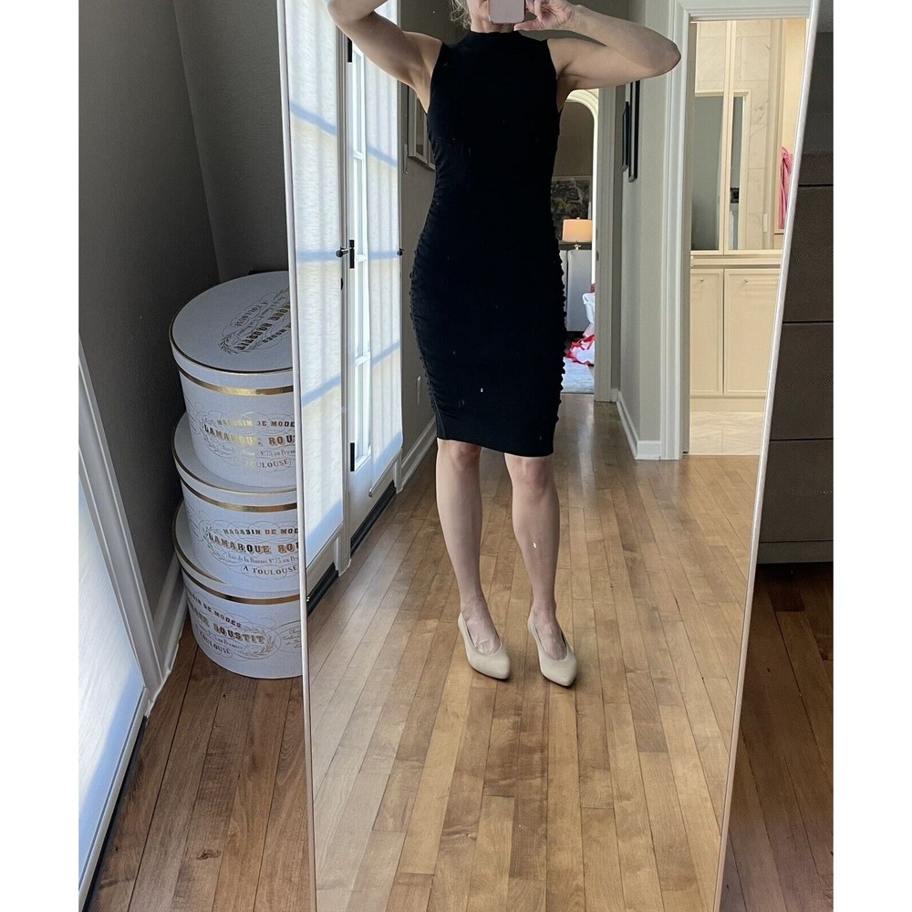 Milly Bodycon Ruched Fitted Dress Party Stretch SZ S Date Night Valentines